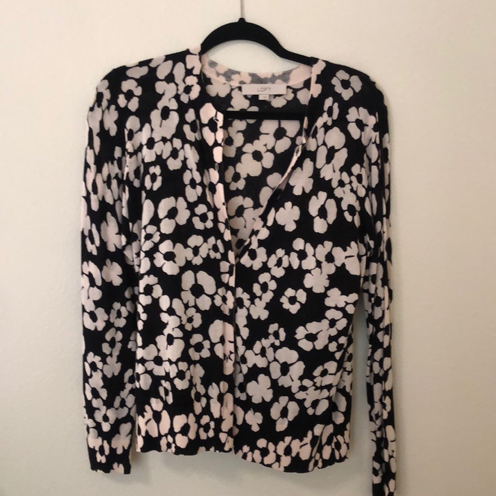 Ann Taylor Flower Cardigan